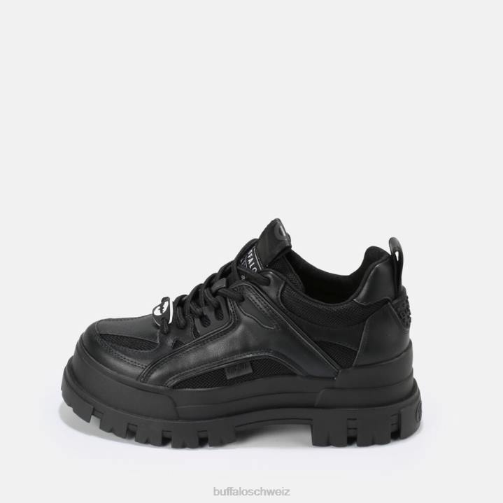 Buffalo aspha hyb veganes Nappa/Mesh 846Z417 Schwarz|Turnschuhe