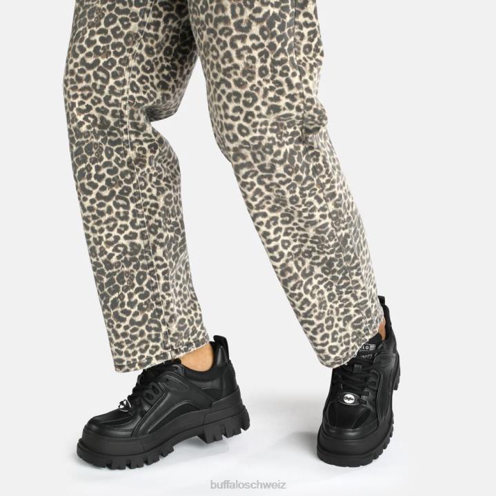 Buffalo aspha hyb veganes Nappa/Mesh 846Z417 Schwarz|Turnschuhe