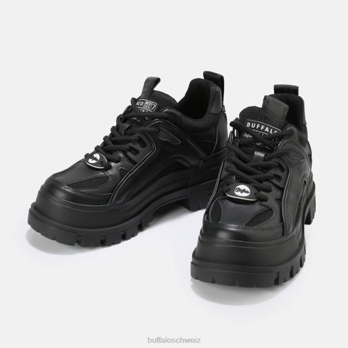 Buffalo aspha hyb veganes Nappa/Mesh 846Z417 Schwarz|Turnschuhe
