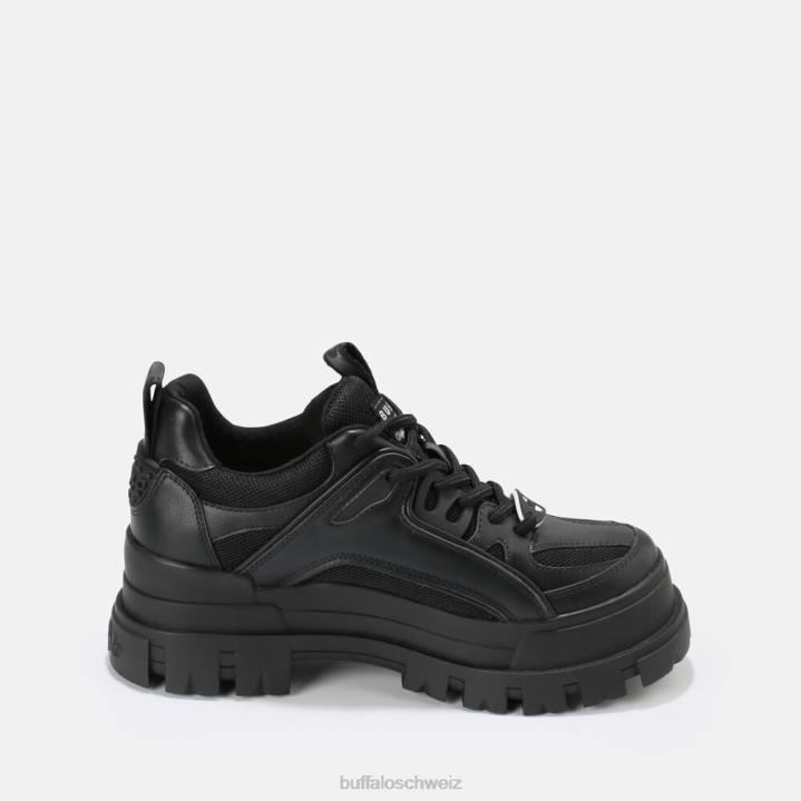 Buffalo aspha hyb veganes Nappa/Mesh 846Z417 Schwarz|Turnschuhe