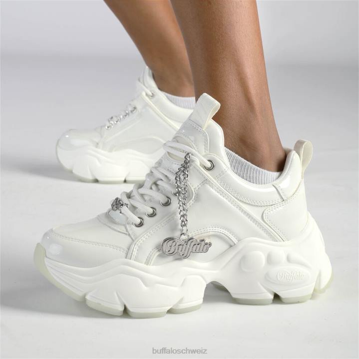 Buffalo binäre Sneaker Low vegan 846Z21 nicht-gerade weiss|Turnschuhe
