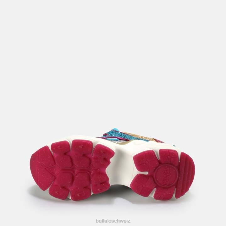 Buffalo binärer Glam-Sneaker vegan 846Z321 Silber|Turnschuhe