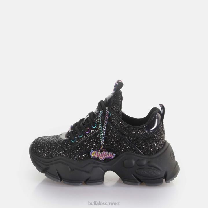 Buffalo binärer Trainer niedrig vegan 846Z24 Schwarz|Turnschuhe