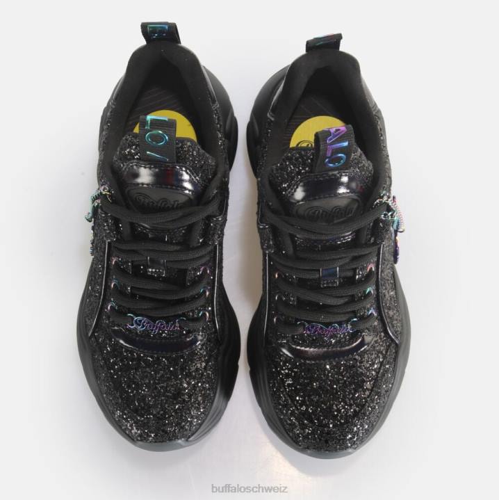 Buffalo binärer Trainer niedrig vegan 846Z24 Schwarz|Turnschuhe