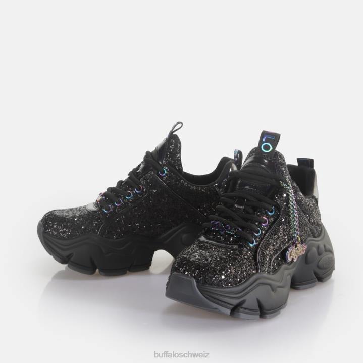 Buffalo binärer Trainer niedrig vegan 846Z24 Schwarz|Turnschuhe