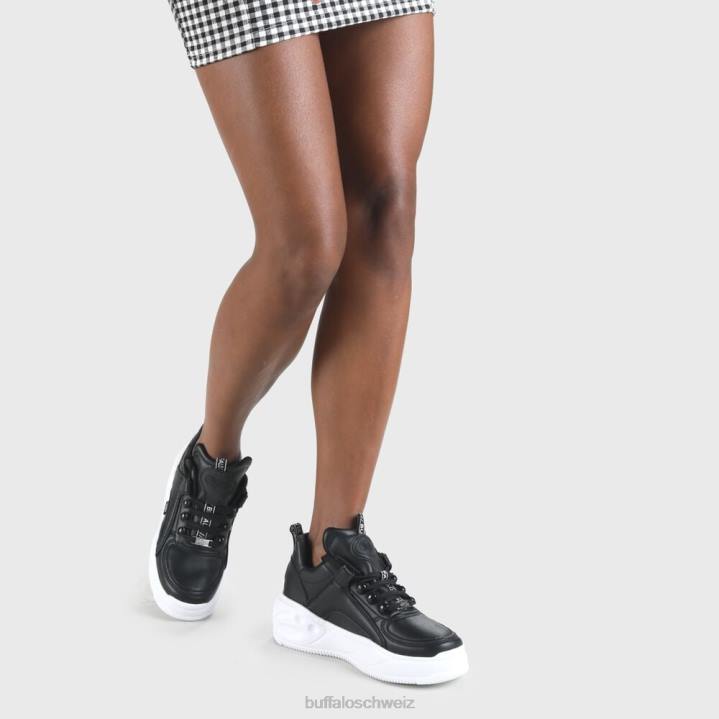 Buffalo flacher, schlichter Sneaker 846Z768 Schwarz|Turnschuhe