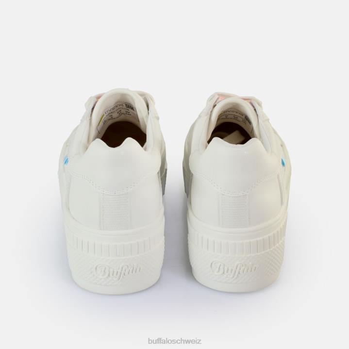 Buffalo gepaarte Candy Sneakers Low Vegan 846Z31 Weiss|Turnschuhe