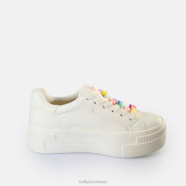 Buffalo gepaarte Candy Sneakers Low Vegan 846Z31 Weiss|Turnschuhe