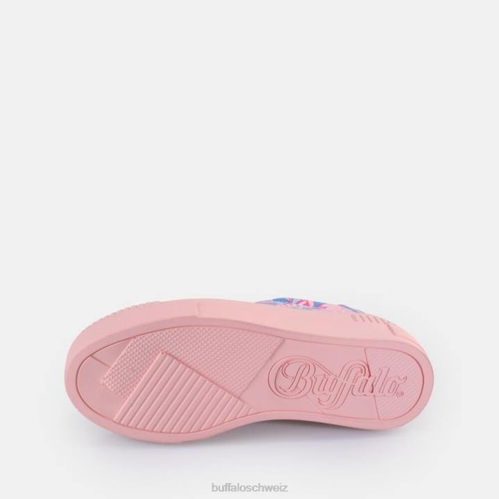 Buffalo gepaarte Graffiti-Sneakers niedrig vegan 846Z33 lila Liebe|Turnschuhe
