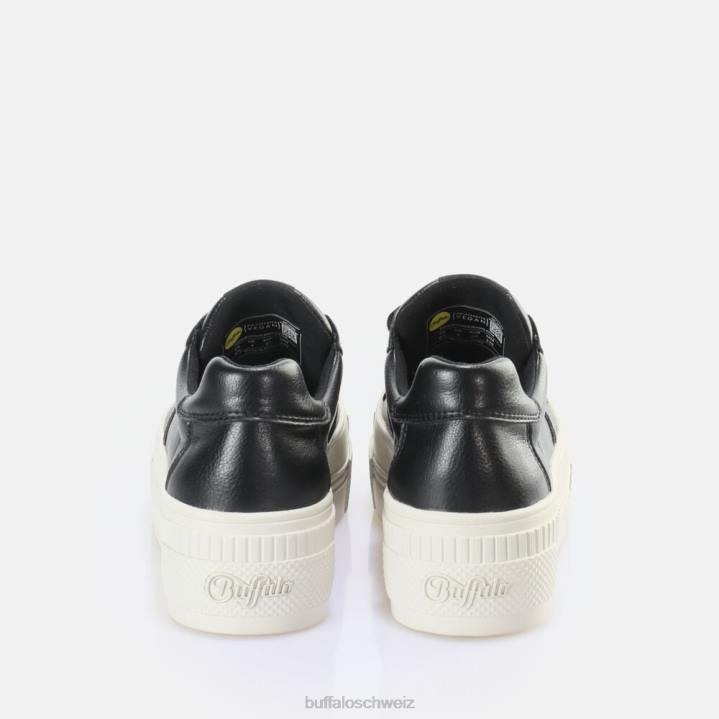 Buffalo gepaarte Schnür-Lo-Sneaker-Low-Vegan 846Z377 schwarz/cremefarben|Turnschuhe