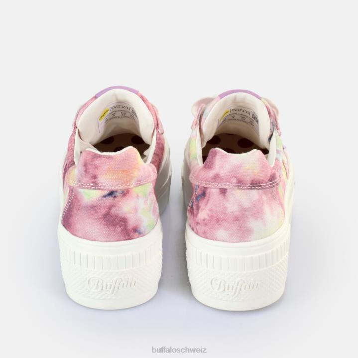 Buffalo gepaarte Sneakers Low Vegan 846Z110 Batik-Lila|Turnschuhe