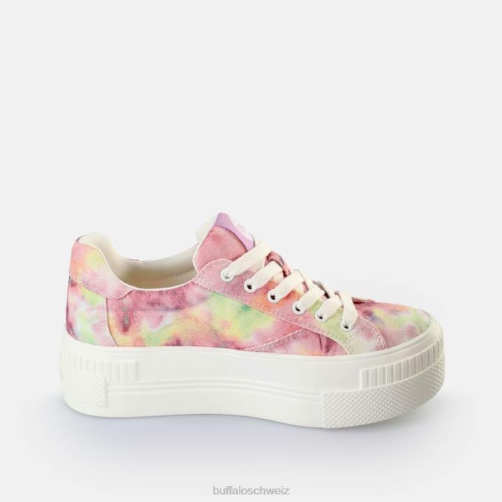 Buffalo gepaarte Sneakers Low Vegan 846Z110 Batik-Lila|Turnschuhe