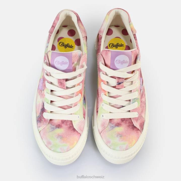 Buffalo gepaarte Sneakers Low Vegan 846Z110 Batik-Lila|Turnschuhe