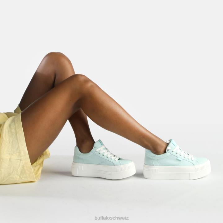 Buffalo gepaarte Sneakers Low Vegan 846Z117 Minze|Turnschuhe