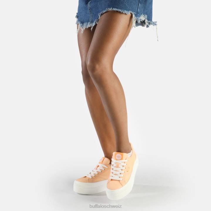 Buffalo gepaarte Sneakers Low Vegan 846Z118 Pfirsich|Turnschuhe