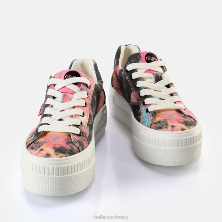 Buffalo gepaarte Sneakers Low Vegan 846Z368 schwarz / rosa|Turnschuhe