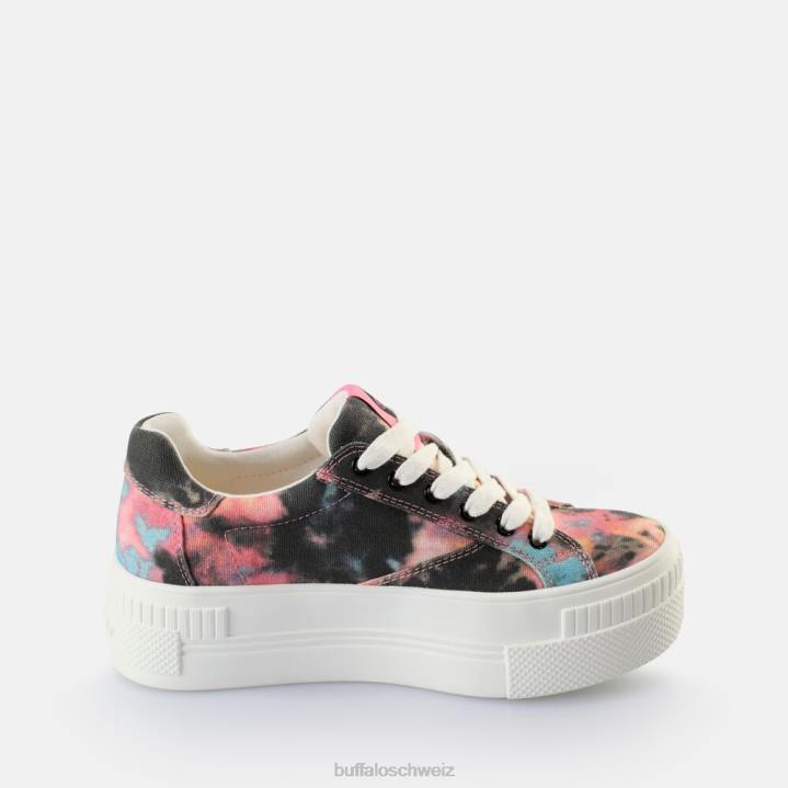 Buffalo gepaarte Sneakers Low Vegan 846Z368 schwarz / rosa|Turnschuhe