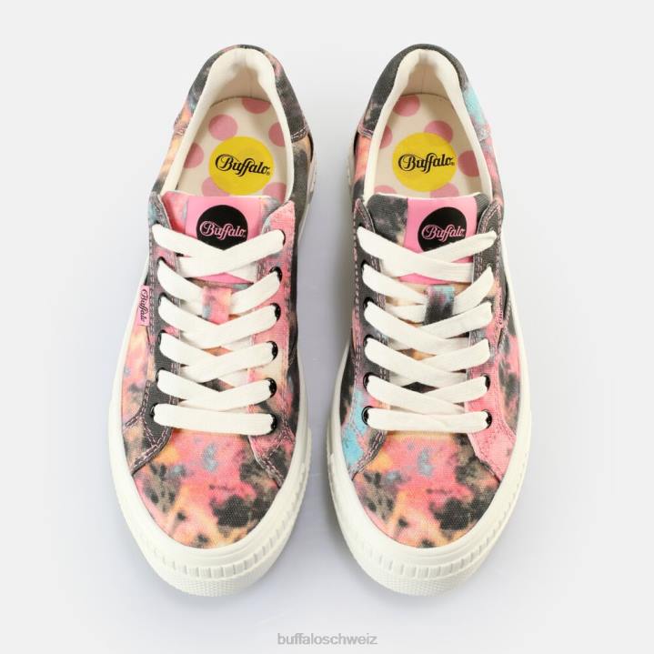 Buffalo gepaarte Sneakers Low Vegan 846Z368 schwarz / rosa|Turnschuhe