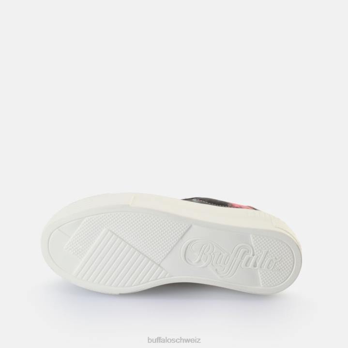 Buffalo gepaarte Sneakers Low Vegan 846Z368 schwarz / rosa|Turnschuhe