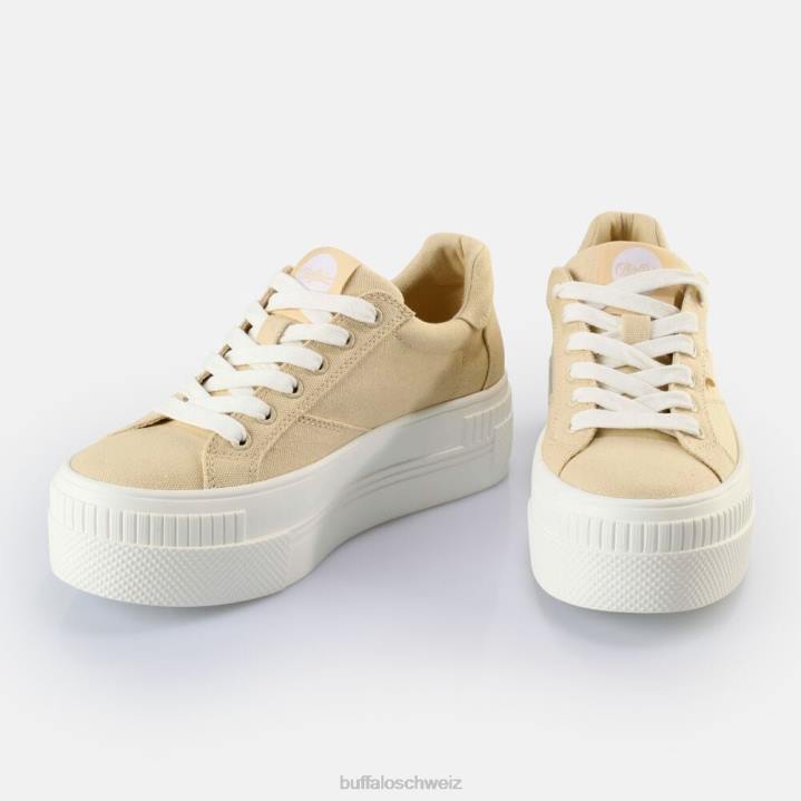 Buffalo gepaarte Sneakers Low Vegan 846Z381 Beige|Turnschuhe
