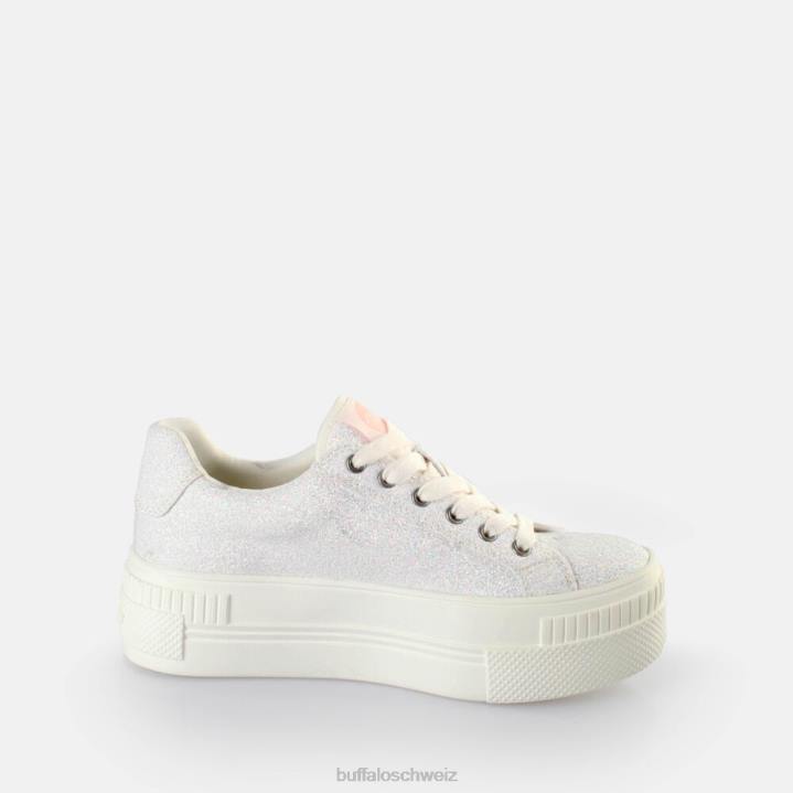 Buffalo gepaarte Sneakers Low Vegan 846Z457 weiß/regenbogen|Turnschuhe