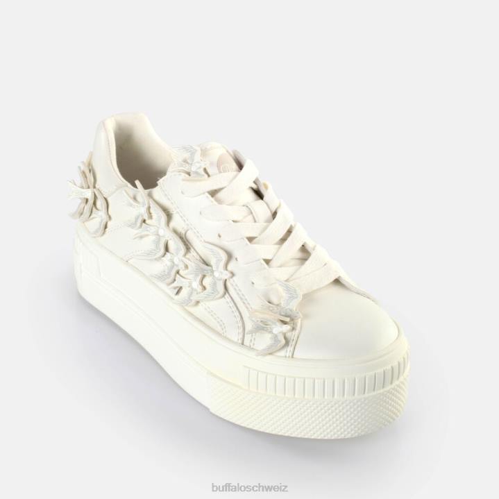 Buffalo gepaarte Tauben-Sneakers niedrig vegan 846Z249 Weiss|Turnschuhe