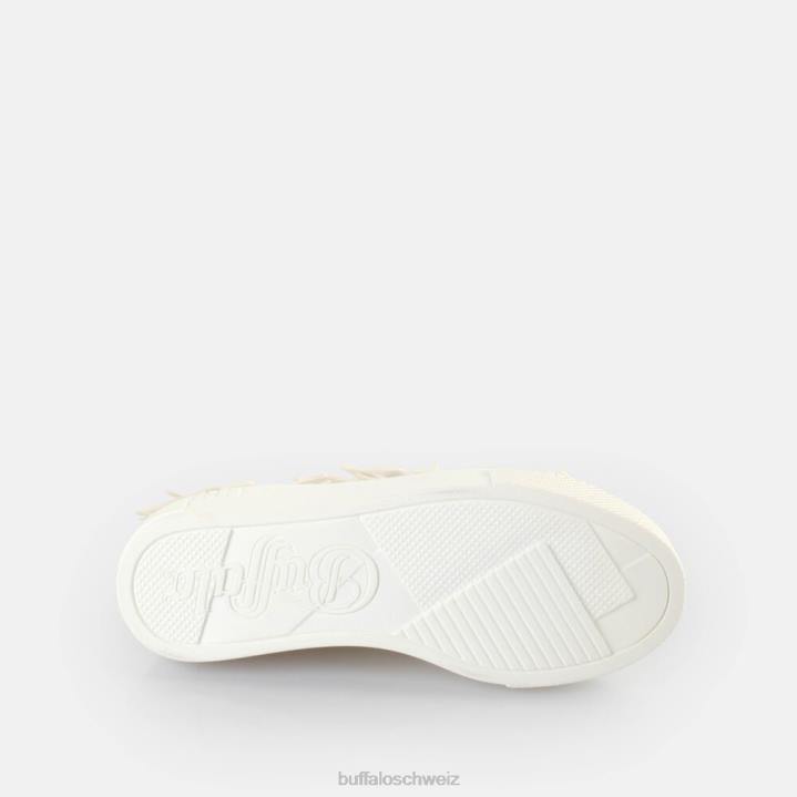 Buffalo gepaarte Tauben-Sneakers niedrig vegan 846Z249 Weiss|Turnschuhe