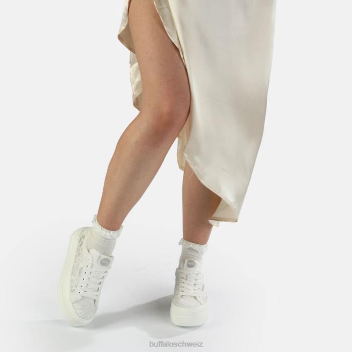 Buffalo gepaarter Bloom-Sneaker vegan 846Z20 Weiss|Turnschuhe