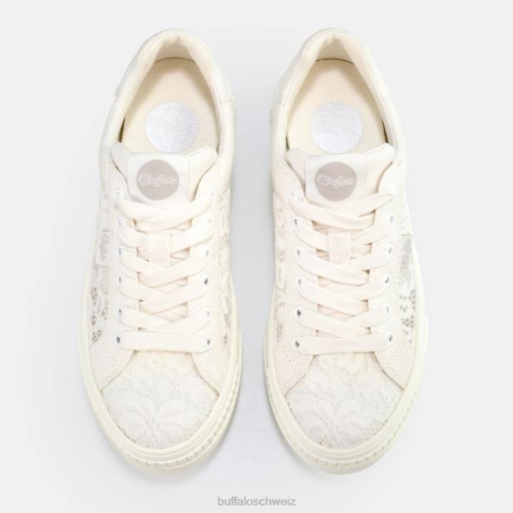 Buffalo gepaarter Bloom-Sneaker vegan 846Z20 Weiss|Turnschuhe