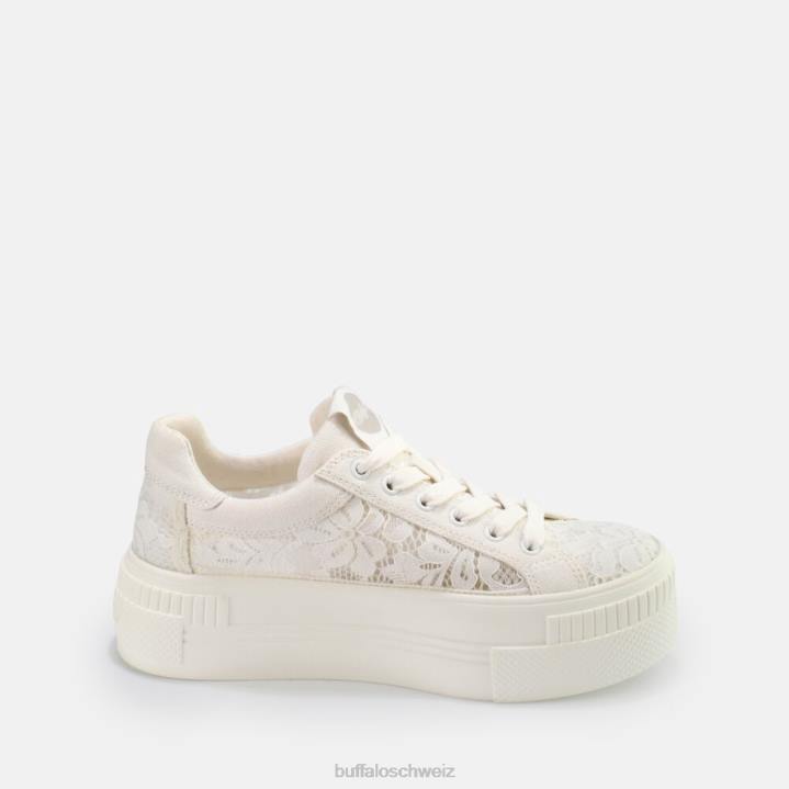 Buffalo gepaarter Bloom-Sneaker vegan 846Z20 Weiss|Turnschuhe
