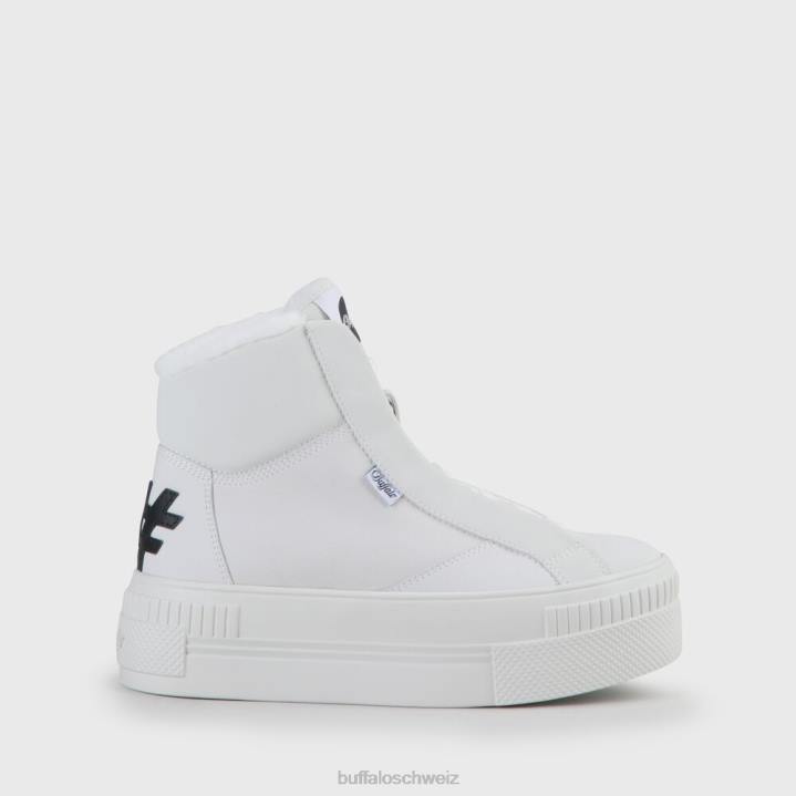 Buffalo gepaarter Pl-Sneaker aus Nubukleder 846Z791 Weiss|Turnschuhe