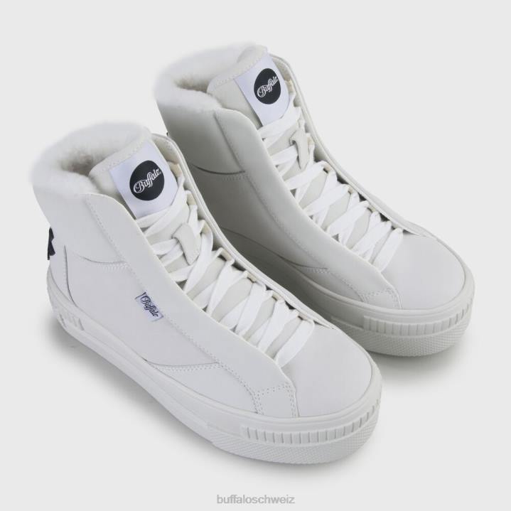 Buffalo gepaarter Pl-Sneaker aus Nubukleder 846Z791 Weiss|Turnschuhe