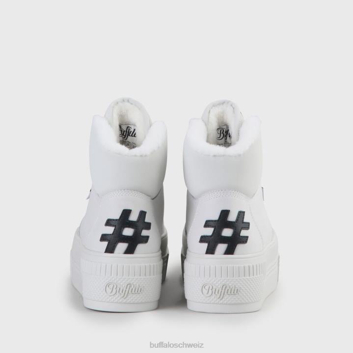 Buffalo gepaarter Pl-Sneaker aus Nubukleder 846Z791 Weiss|Turnschuhe