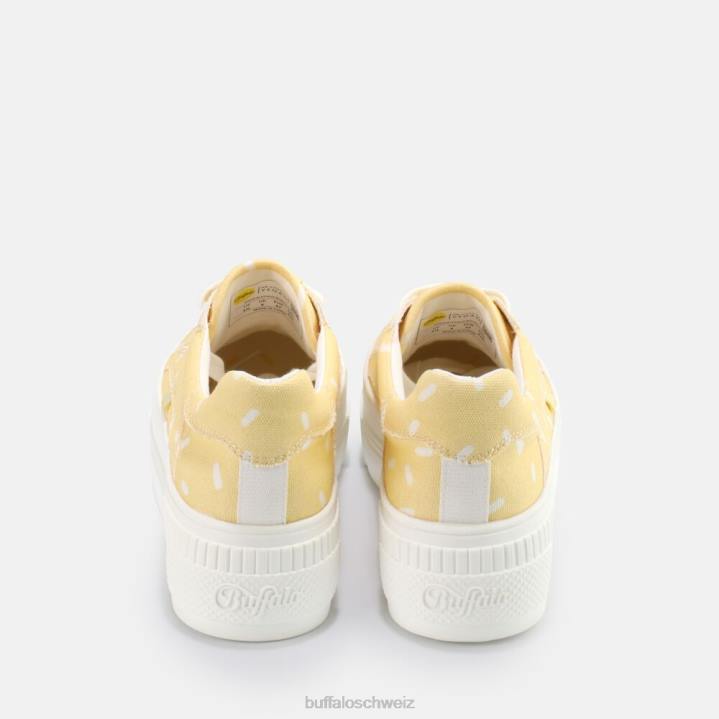 Buffalo gepaarter Sneaker niedrig 846Z422 Gelb mit Bonbon-Print|Turnschuhe