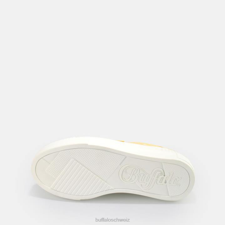 Buffalo gepaarter Sneaker niedrig 846Z422 Gelb mit Bonbon-Print|Turnschuhe