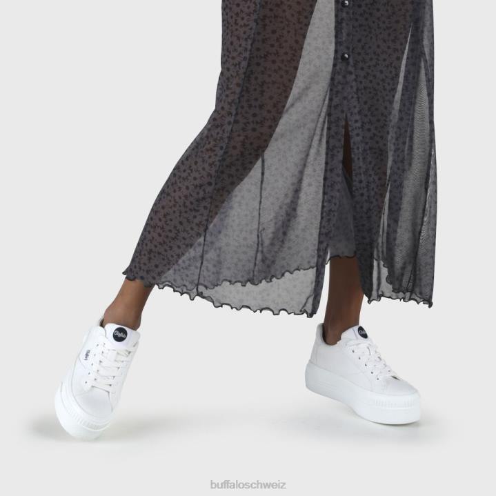 Buffalo gepaarter Sneaker vegan 846Z111 Weiss|Turnschuhe
