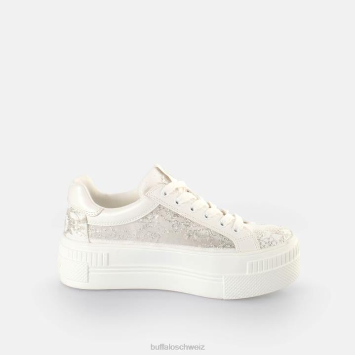 Buffalo gepaarter Spitzen-Sneaker Low vegan 846Z131 Silber|Turnschuhe