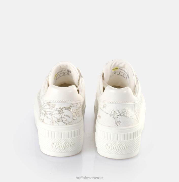 Buffalo gepaarter Spitzen-Sneaker Low vegan 846Z131 Silber|Turnschuhe