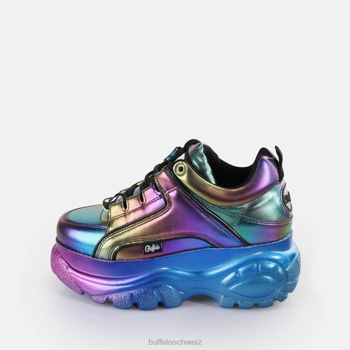 Buffalo klassische Sneaker Low vegan 846Z135 Meerjungfrau lila|Turnschuhe