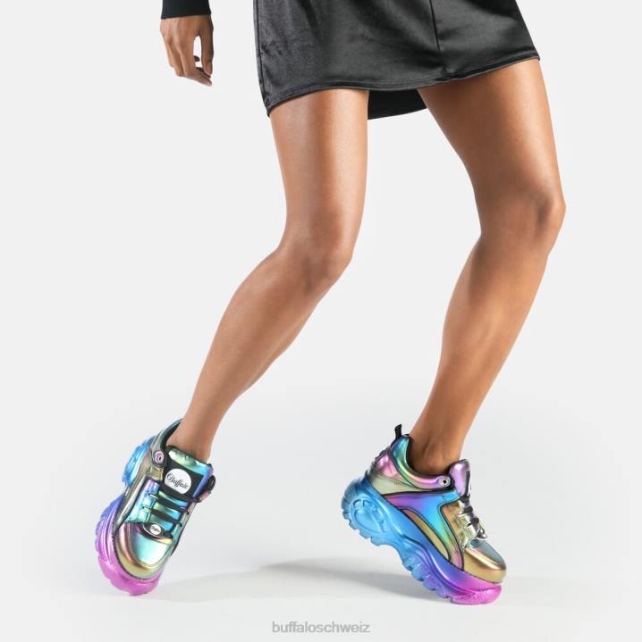 Buffalo klassische Sneaker Low vegan 846Z135 Meerjungfrau lila|Turnschuhe