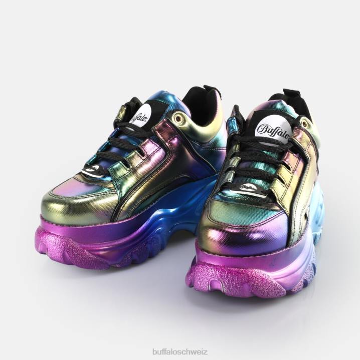 Buffalo klassische Sneaker Low vegan 846Z135 Meerjungfrau lila|Turnschuhe