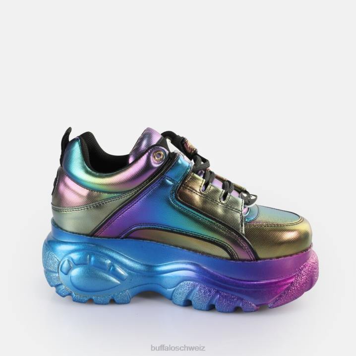 Buffalo klassische Sneaker Low vegan 846Z135 Meerjungfrau lila|Turnschuhe