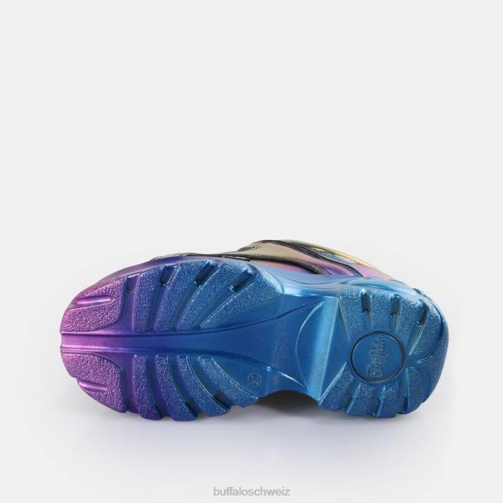 Buffalo klassische Sneaker Low vegan 846Z135 Meerjungfrau lila|Turnschuhe