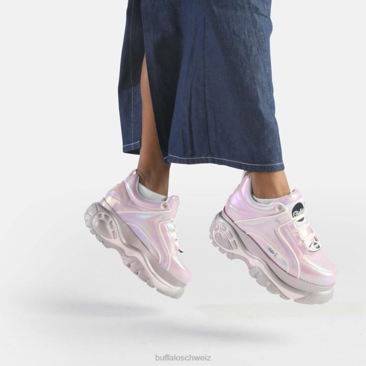 Buffalo klassische Sneaker Low vegan 846Z269 rosa metallic|Turnschuhe