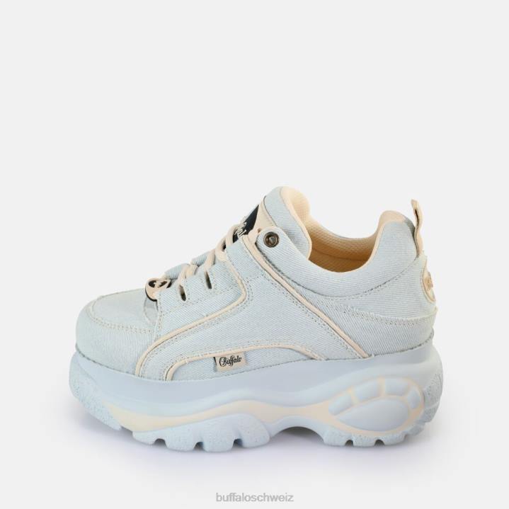 Buffalo klassische Sneaker Low vegan 846Z593 hellblauer Denim|Turnschuhe