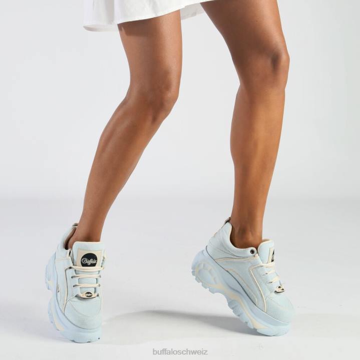 Buffalo klassische Sneaker Low vegan 846Z593 hellblauer Denim|Turnschuhe