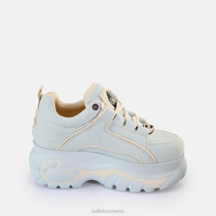 Buffalo klassische Sneaker Low vegan 846Z593 hellblauer Denim|Turnschuhe