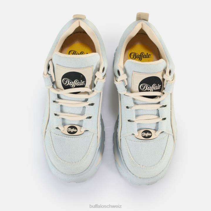 Buffalo klassische Sneaker Low vegan 846Z593 hellblauer Denim|Turnschuhe