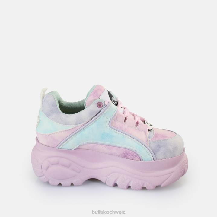 Buffalo klassische Sneaker Low vegan 846Z667 Pastell-Multi|Turnschuhe