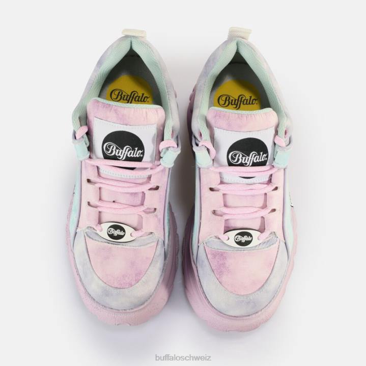 Buffalo klassische Sneaker Low vegan 846Z667 Pastell-Multi|Turnschuhe